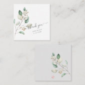 PixDezines水彩ガムユーカリ注釈カード ノートカード (正面/裏面)