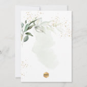 PixDezines水彩ガムユーカリ洗礼 招待状 (裏面)