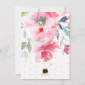 PixDezines水彩ガーデンバラベビーシャワー 招待状 (裏面)