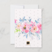 PixDezines水彩ガーデンバラベビーシャワー 招待状 (裏面)