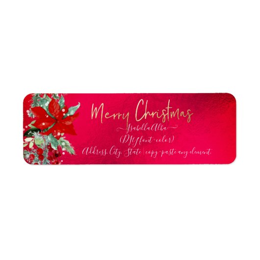 PixDezines水彩クリスマスウィンターリース ラベル (正面)