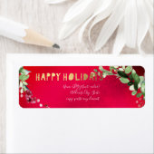 PixDezines水彩クリスマスウィンターリース ラベル (インサイチュ)