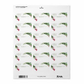 PixDezines水彩クリスマスウィンターリース ラベル (フルシート)