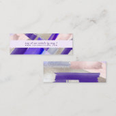 PixDezines水彩シルバーパープルくもの巣RSVP スキニー名刺 (正面/裏面)