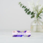 PixDezines水彩シルバーパープルくもの巣RSVP スキニー名刺 (スタンド正面)