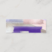 PixDezines水彩シルバーパープルくもの巣RSVP スキニー名刺 (裏面)