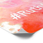 PixDezines水彩ソーシャルメディアのハッシュタグサイン ポスター (角)