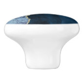 PixDezines水彩ダスティnネイビーブルーアゲート セラミックノブ (側面)