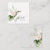 PixDezines水彩トロピカルジャングル ノートカード (正面/裏面)