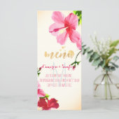 PixDezines水彩ハイビスカスメニュー/ピンク メニュー (スタンド正面)