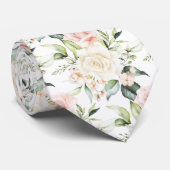 PixDezines水彩バラ赤面クリーム ネクタイ (ロール)