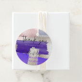 PixDezines水彩パープルありがとう フェイバータグ (インサイチュ)