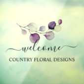 PixDezines水彩パープルユーカリプタスリグ ウィンドウサイン (シート3)