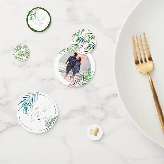 PixDezines水彩パームフロント コンフェッティ (グループ)