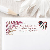 PixDezines水彩パームフロント、ブルゴーニュ ラベル (インサイチュ)