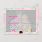 PixDezines水彩ビーチ救日写真 案内ポストカード (裏面)