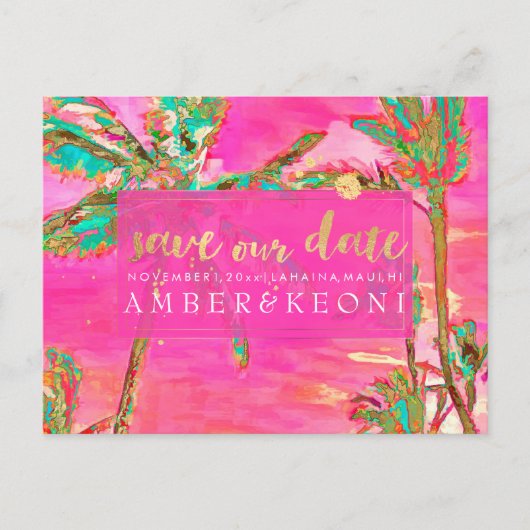 PixDezines水彩ビーチ救日写真 案内ポストカード (正面)