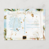 PixDezines水彩ビーチ救日写真 案内ポストカード (裏面)