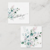 PixDezines水彩ピンクガムユーカリ注C ノートカード (正面/裏面)