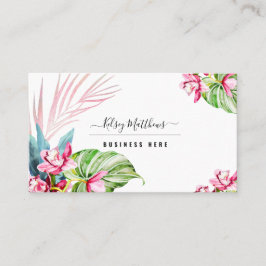 PixDezines水彩ピンクコナシンビジウム 名刺