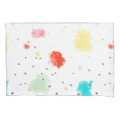 PixDezines水彩フェザー/DIY背景 枕カバー (正面左)