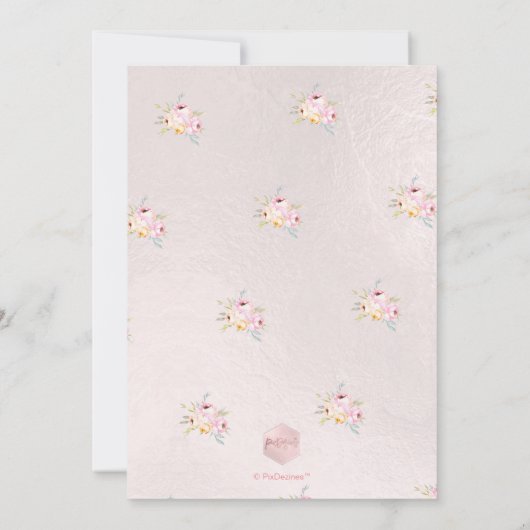 PixDezines水彩フラワープオーニー《キリスト教》洗礼式や命名式 招待状 (裏面)