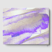 PixDezines水彩プラチナ+紫(ユダヤ教の)バル・ミツバー ゲストブック (裏面)