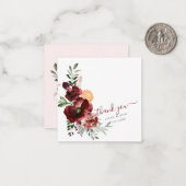 PixDezines水彩マルサラレッド秋の恋 ノートカード (正面/裏面インサイチュ)