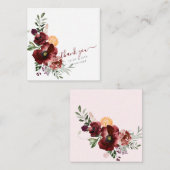 PixDezines水彩マルサラレッド秋の恋 ノートカード (正面/裏面)