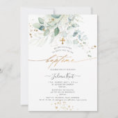 PixDezines水彩ユーカリプタスバプテメ 招待状 (正面)