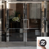 PixDezines水彩ユーカリプトゥススポリグストア時間 ウィンドウサイン (オフィスドア)