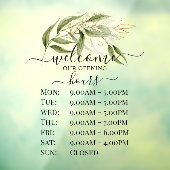 PixDezines水彩ユーカリプトゥススポリグストア時間 ウィンドウサイン (シート3)