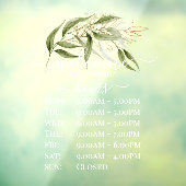 PixDezines水彩ユーカリプトゥススポリグストア時間 ウィンドウサイン (シート3)