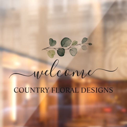 PixDezines水彩ユーカリプトゥスリグ ウィンドウサイン (シート2)