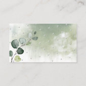 PixDezines水彩ユーカリ書籍リクエスト プレイスカード (裏面)