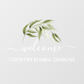 PixDezines水彩ユーカリSprigウィンドウClin ウィンドウサイン (シート)