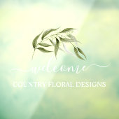 PixDezines水彩ユーカリSprigウィンドウClin ウィンドウサイン (シート3)