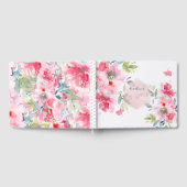 PixDezines水彩レッドグラデーションバラバルミツワー ゲストブック (全面)