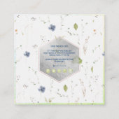 PixDezines水彩ワイルドフラワーハニカムスクーア スクエア名刺 (裏面)