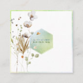 PixDezines水彩ワイルドフラワーハニカムスクーア スクエア名刺 (正面)