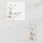 PixDezines水彩ワイルドフラワー ノートカード (正面/裏面)