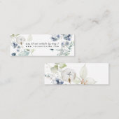 PixDezines水彩冬ボタニカルRSVP スキニー名刺 (正面/裏面)