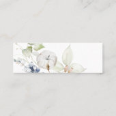 PixDezines水彩冬ボタニカルRSVP スキニー名刺 (裏面)
