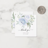 PixDezines水彩埃っぽいブルーバラありがとう ノートカード (正面/裏面インサイチュ)