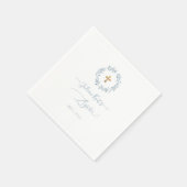 PixDezines水彩埃っぽいブルーリース スタンダードカクテルナプキン (角)