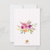 PixDezines水彩夏バラベビーシャワー 招待状 (裏面)