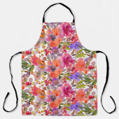 PixDezines水彩夏フローラ エプロン (正面)
