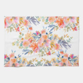 PixDezines水彩夏フローラ キッチンタオル (横)