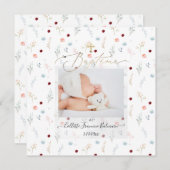 PixDezines水彩小柄フルーアバプテメフィル 招待状 (正面/裏面)