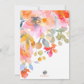 PixDezines水彩庭園バラ保存日 招待状 (裏面)